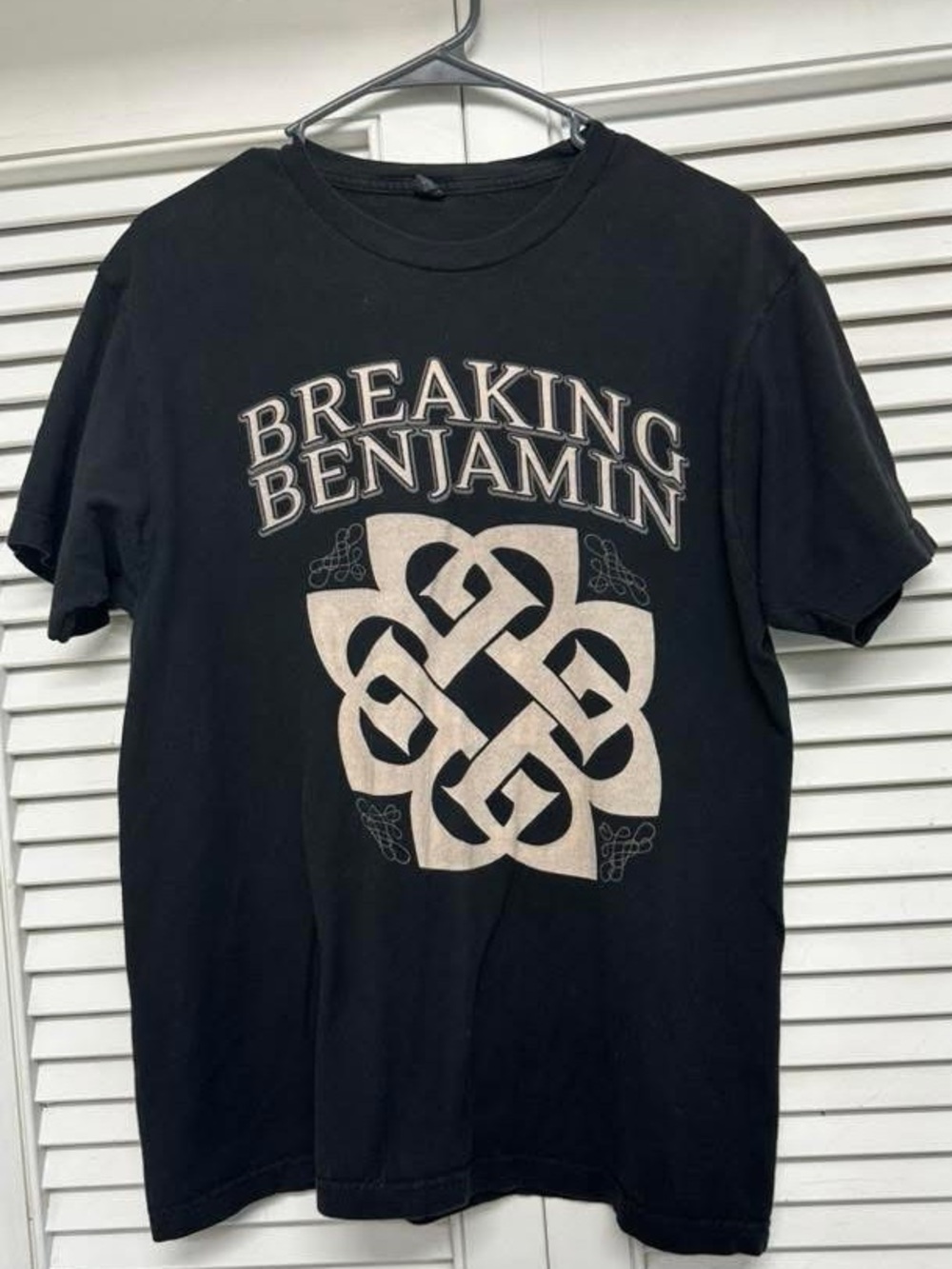 Black Breaking Benjamin 2015 Tour Tee with Celtic Emblem